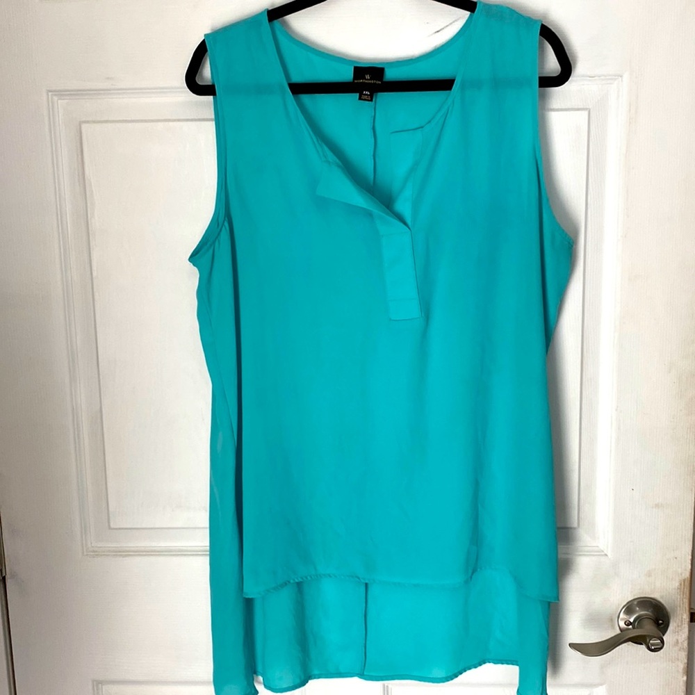 Aqua high low tank top